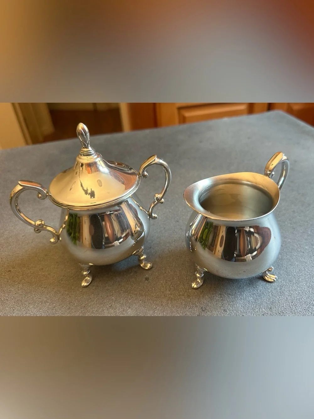 Silver Plated Sugar Bowl with Lid and Handles